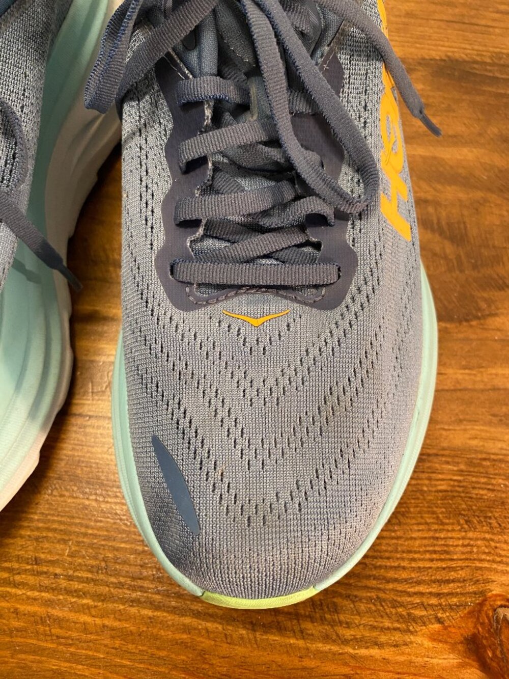 HOKA Bondi 8 Wide Running Shoes Blue and Mint - Men's Size 9.5 2E - Picture 10 of 15